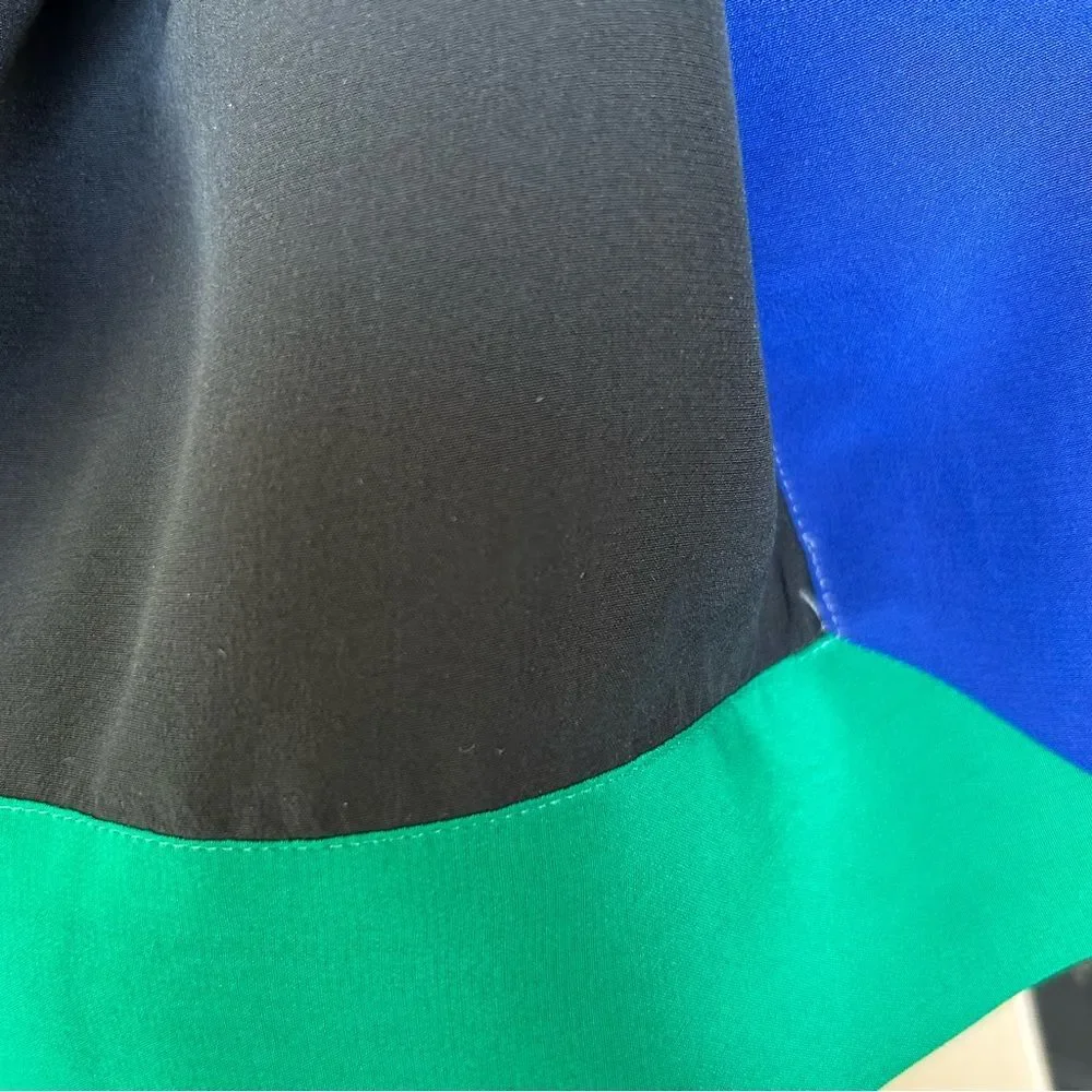Doncaster Blue Black Red Pink Colorblock Silk Scarf